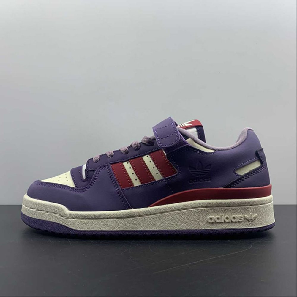 adidas Forum 84 Low Shoes Light Purple Red White Mens Sneakers - Picture 2 of 14
